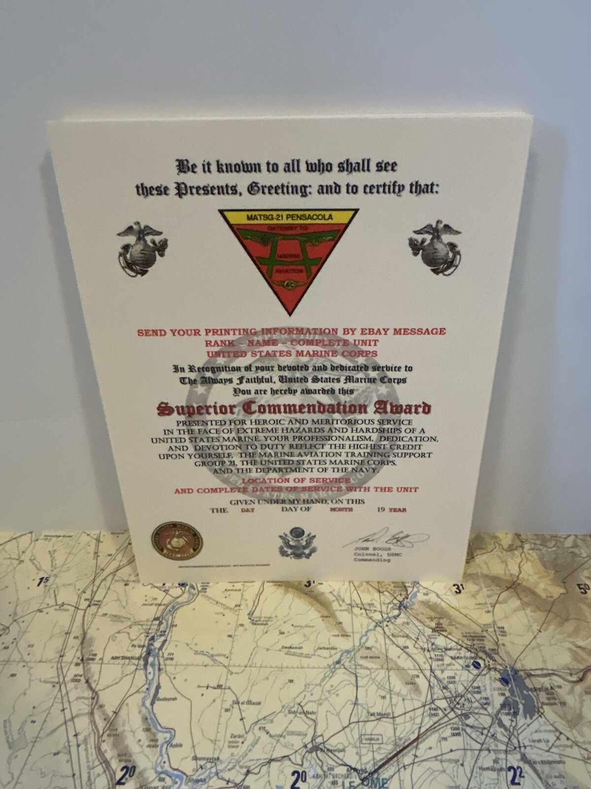 U.S.M.C. / AVIATION TRAINING SUPPORT GROUP 21 - SUPERIOR COMMENDATION AWARD
