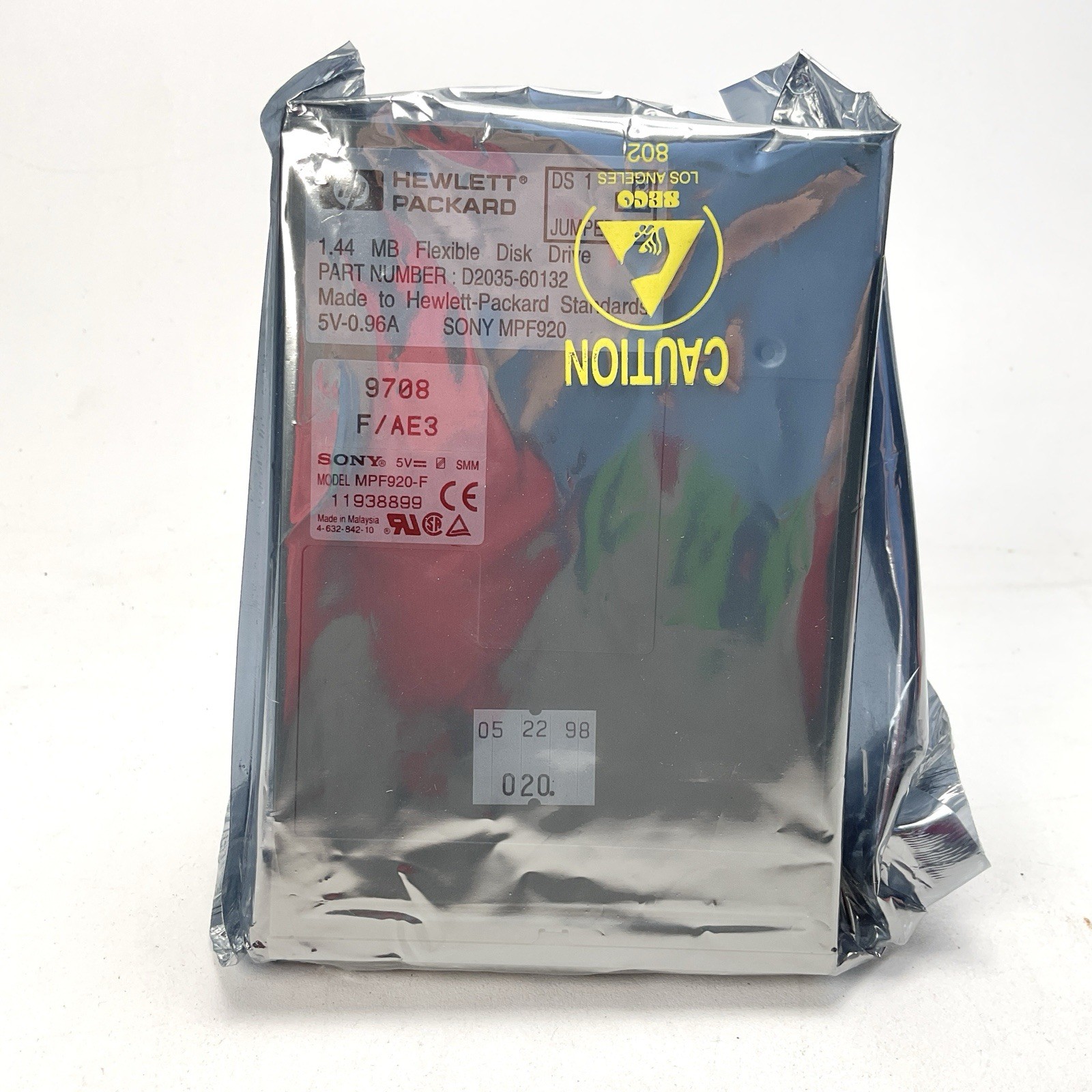 Hewlett Packard HP 1.44 MB Flexible Disk Drive D2035-60132 Factory Sealed