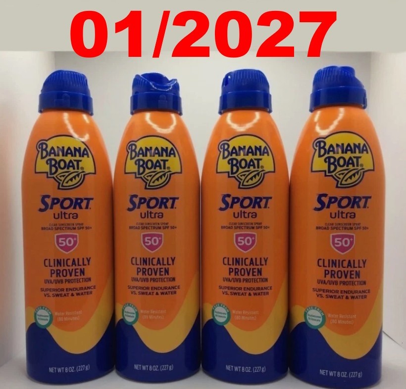 Banana Boat Sport Ultra Sunscreen Broad Spectrum SPF 50 🌞 LOT OF 4 CANS 🌞