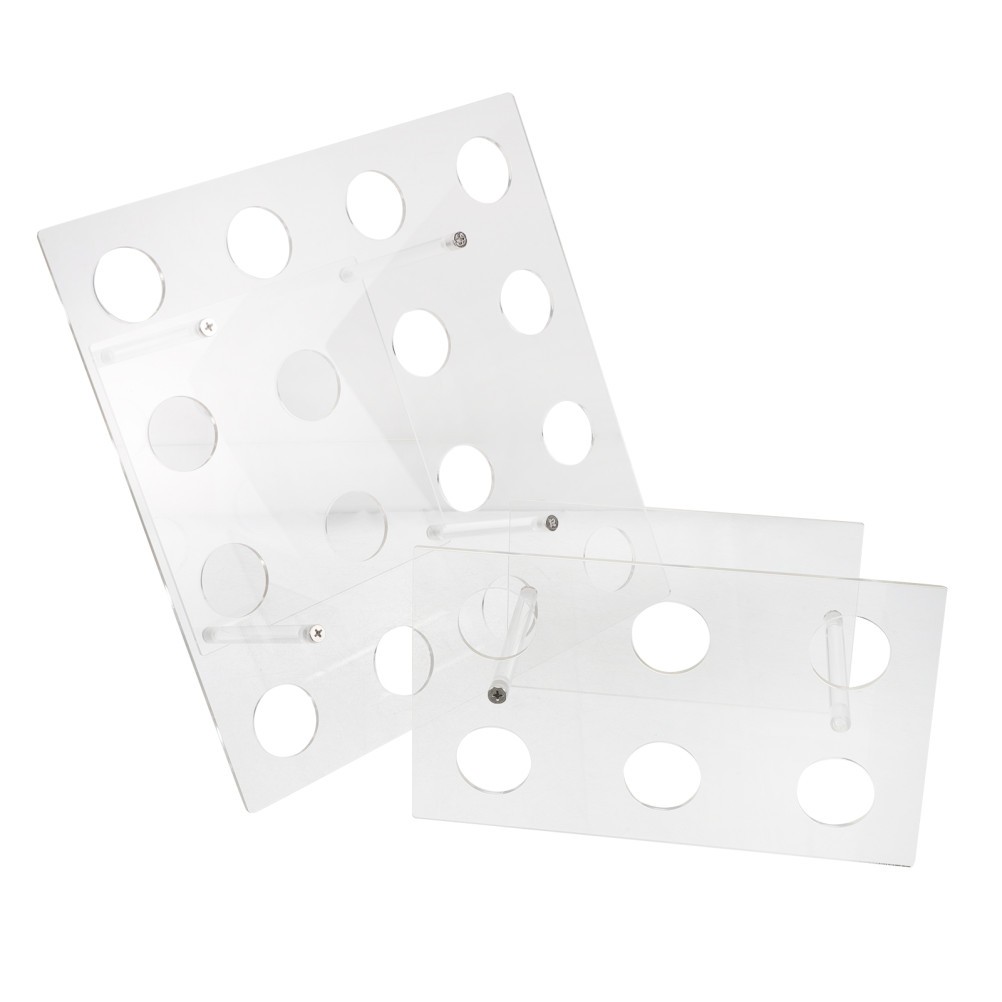 2Pcs Clear Acrylic Ice Cream Cone Serving Stand with Stable Cone Support
