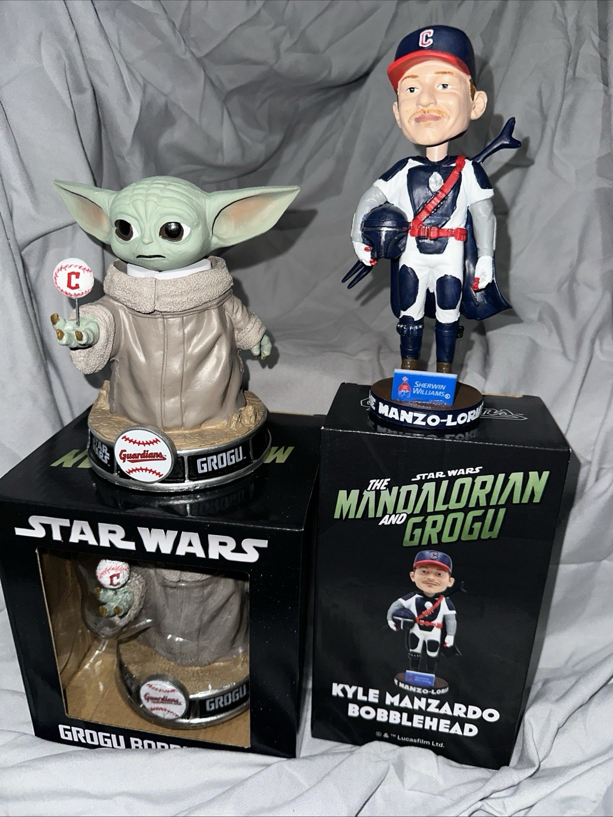 1x Cleveland Guardians Star Wars Manzardo & 1x Grogu Bobbleheads 5/9/26 🔥🔥 🔥
