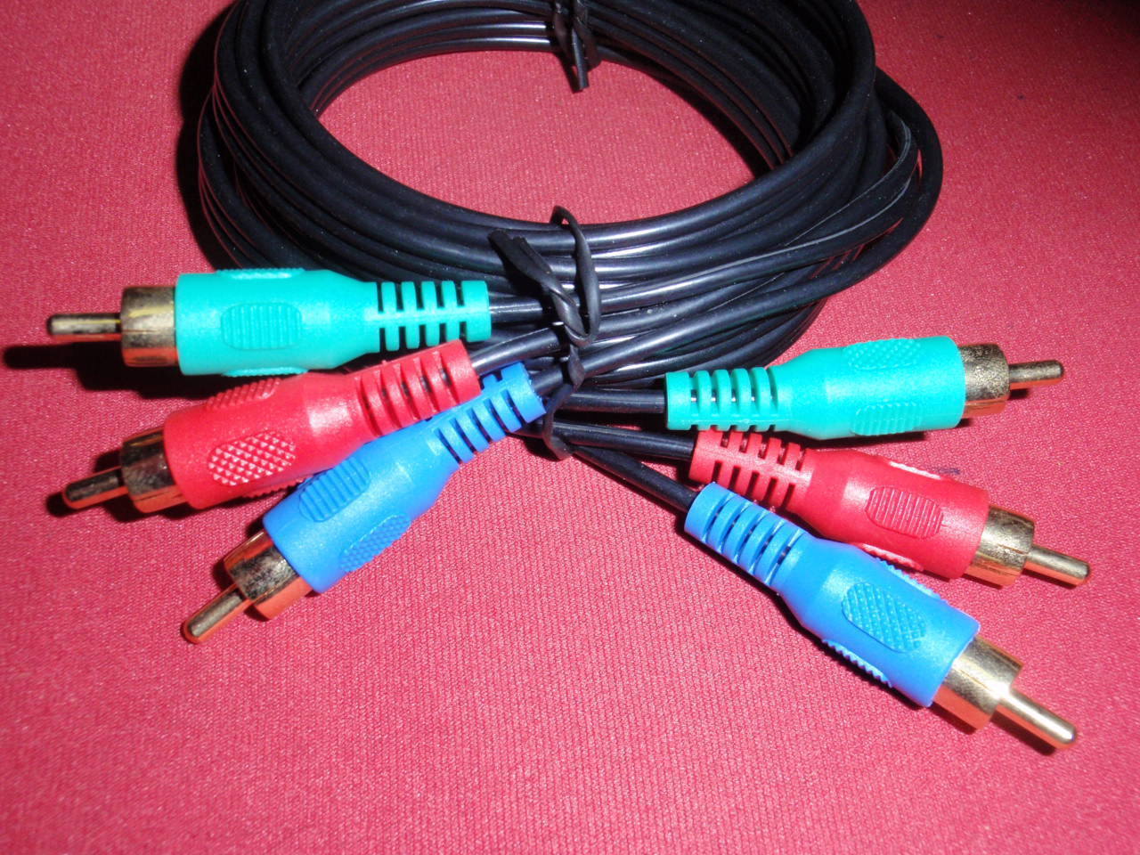 RGB GOLD EDITION RCA CABLE AUDIO + VIDEO RGB ~2m Set of 50 Cables 23714