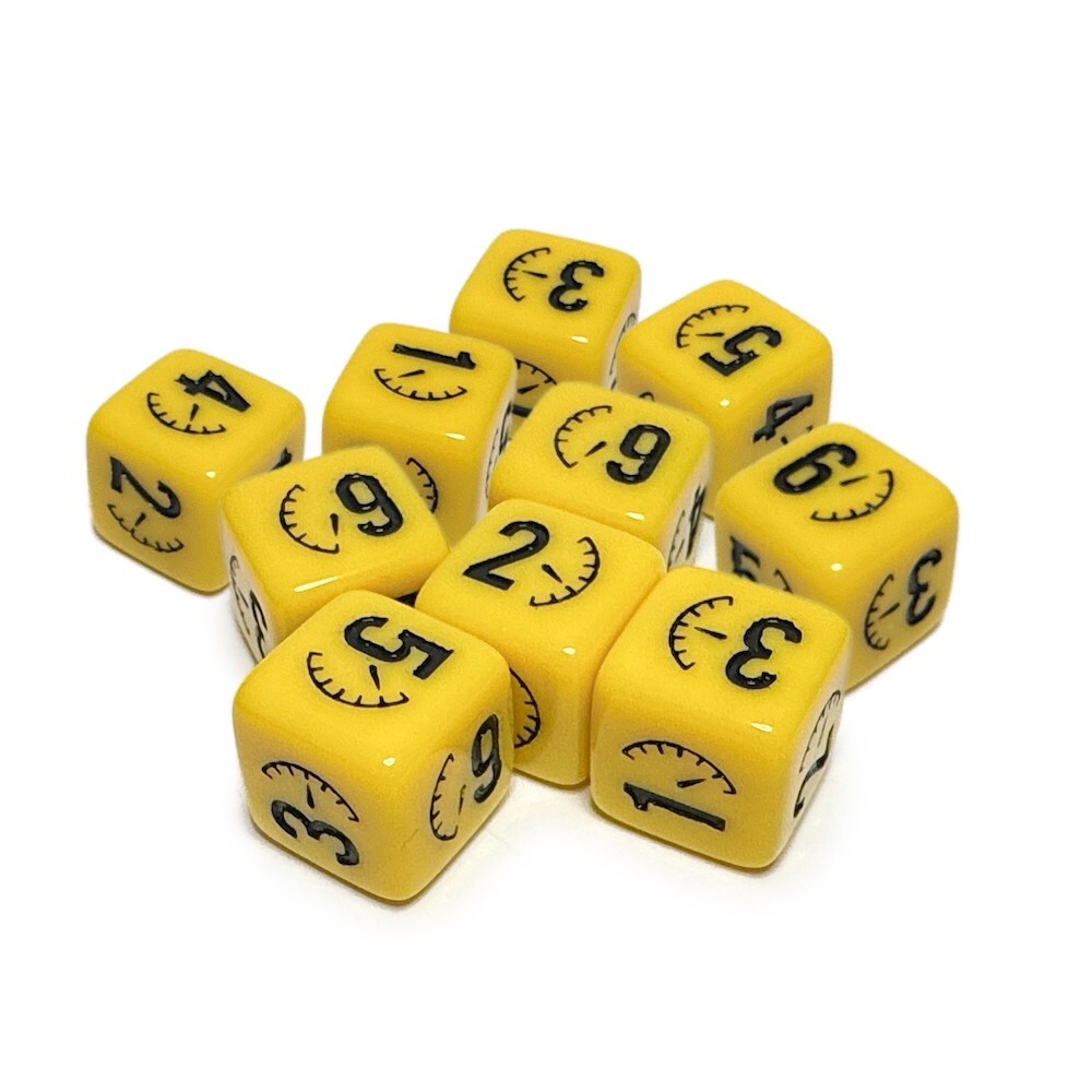 Engraved Aircraft Fuel Range Dice 10/set (16mm) for Axis & Allies style Games