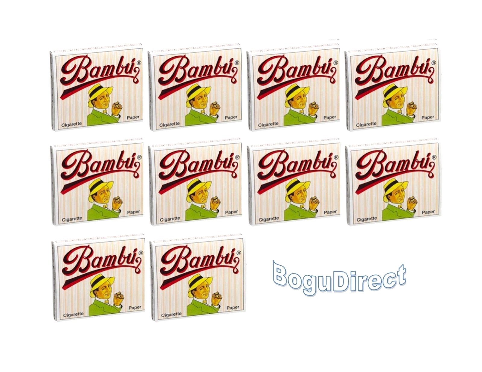 Bambu Regular 1-1/4" Rolling Paper, Pack of 10 Booklets