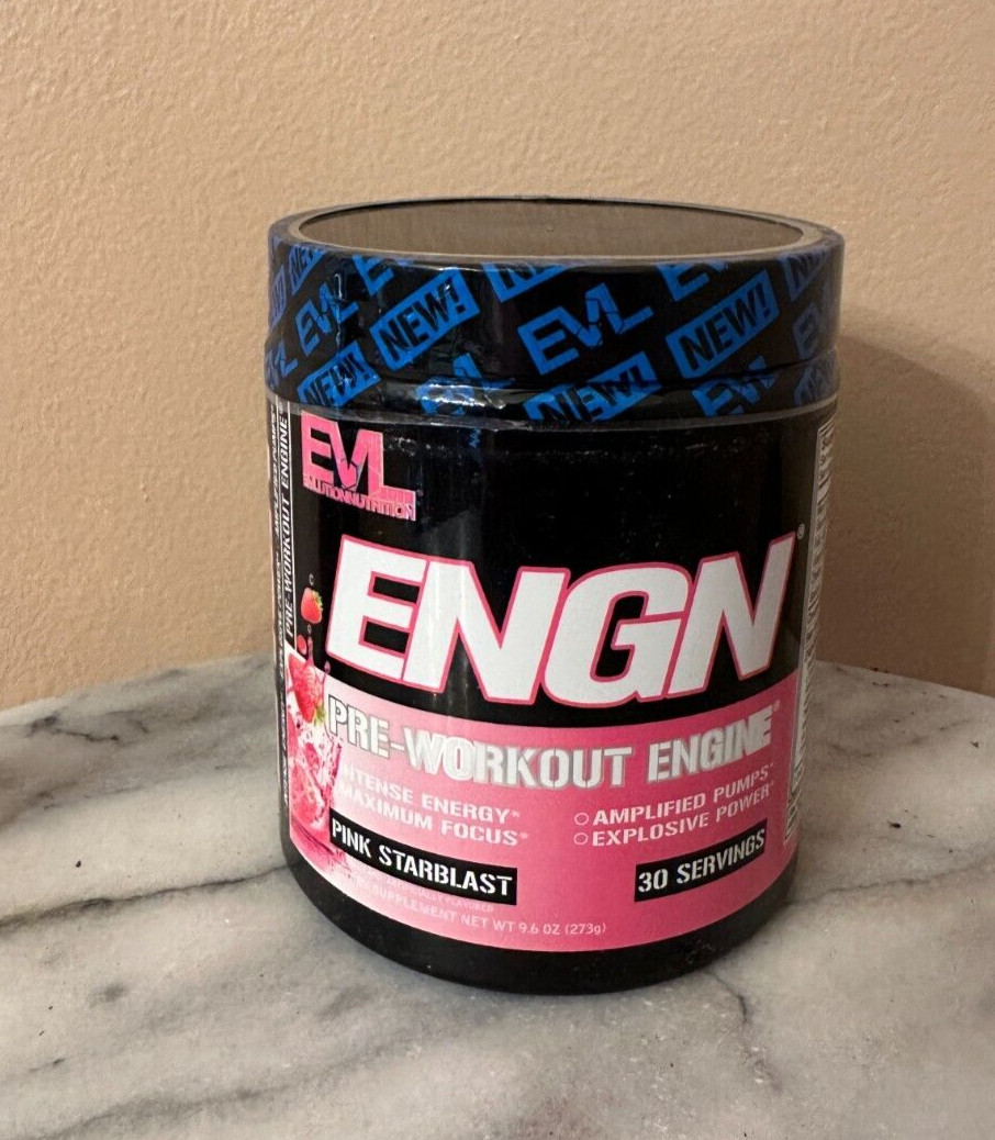 EVL Nutrition Engn Pre Workout Engine Energy Powder Pink Starblast 30 Servings