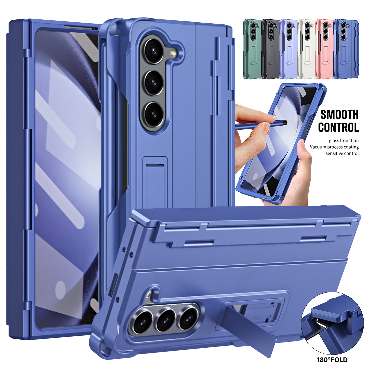 For Samsung Galaxy Z Fold 6 5 4 3 Hinge Shockproof Case Screen Protector w/ Pen
