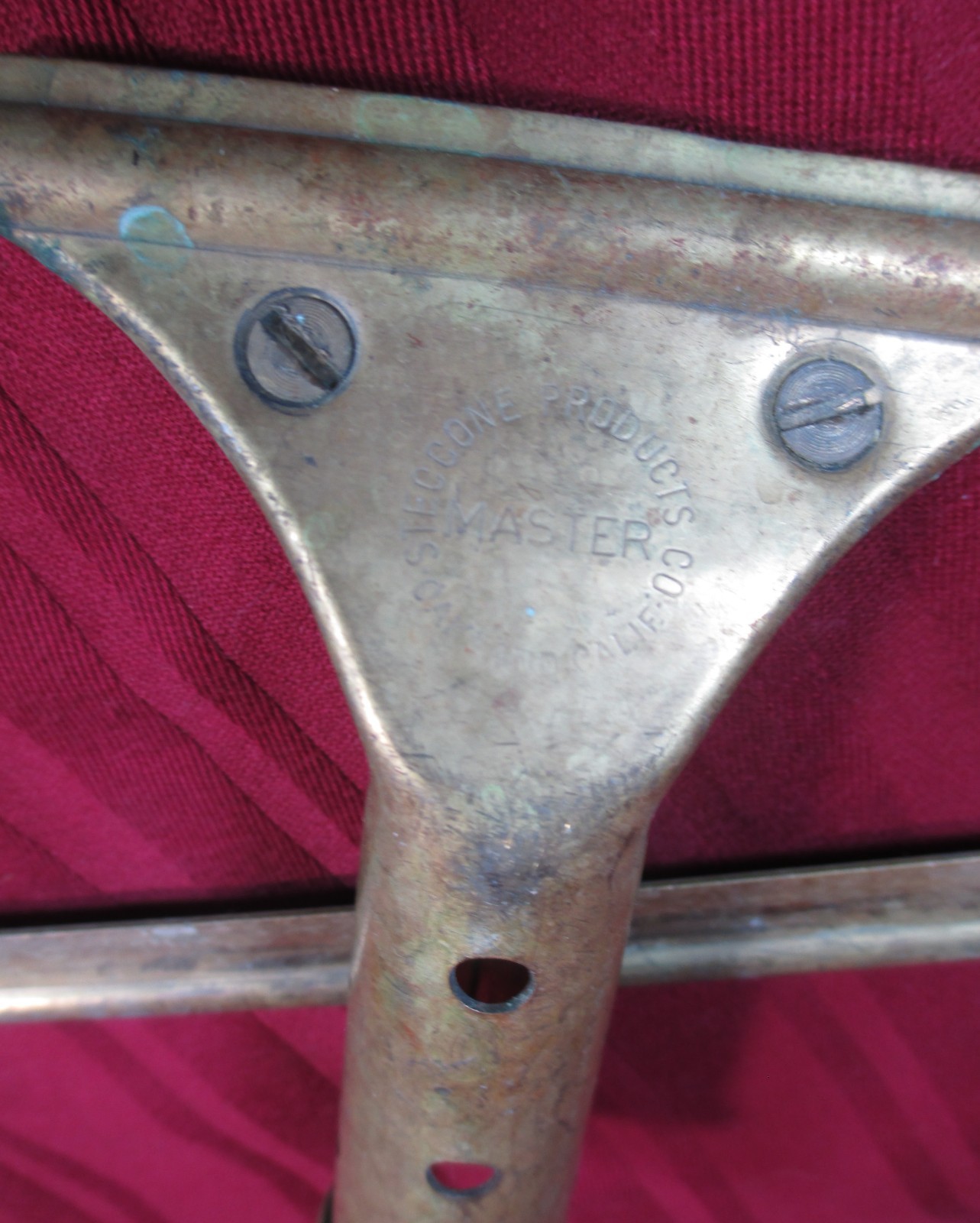 Vintage BRASS ETTORE Master Window Squeegee 15 1/2" Steccone CHANNEL
