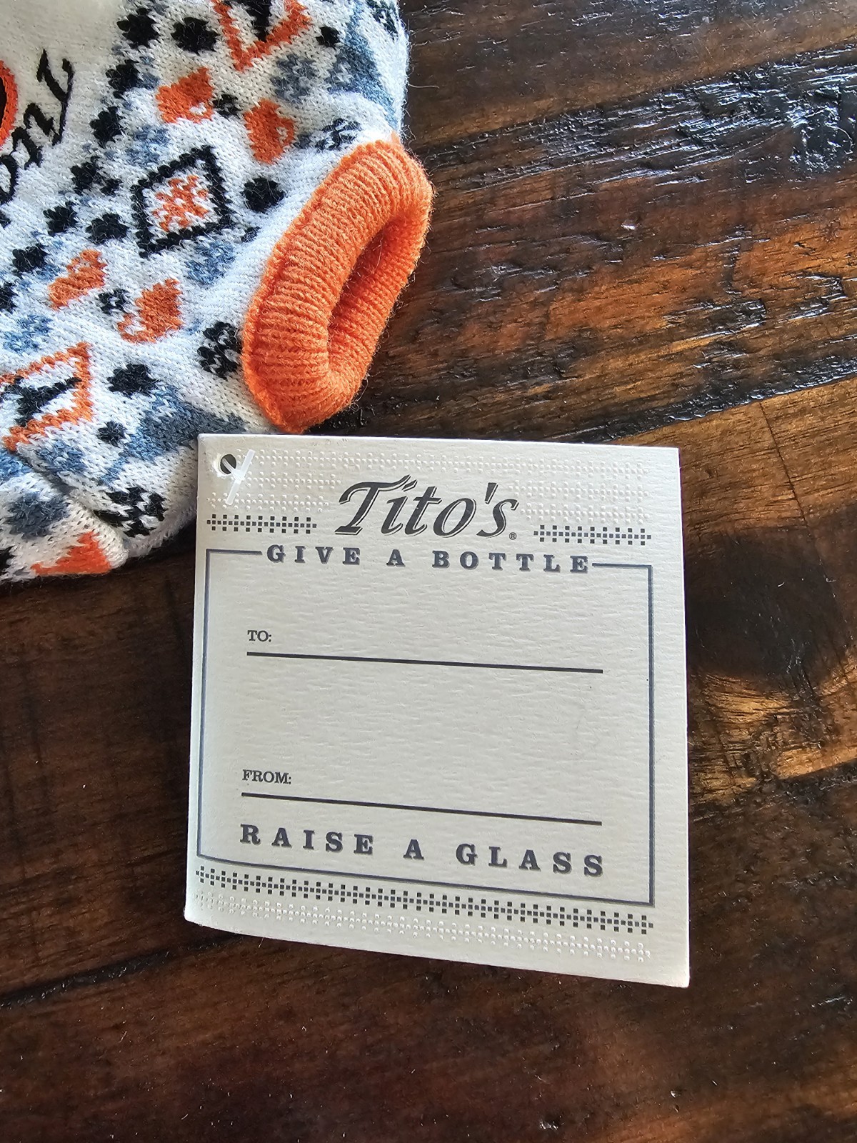 Tito's Handmade Vodka Bottle Sweater- NWT