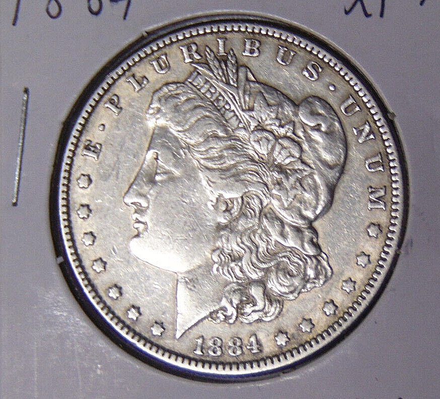 1884 Morgan Silver Dollar XF+ Detail Philadelphia Mint (51824)