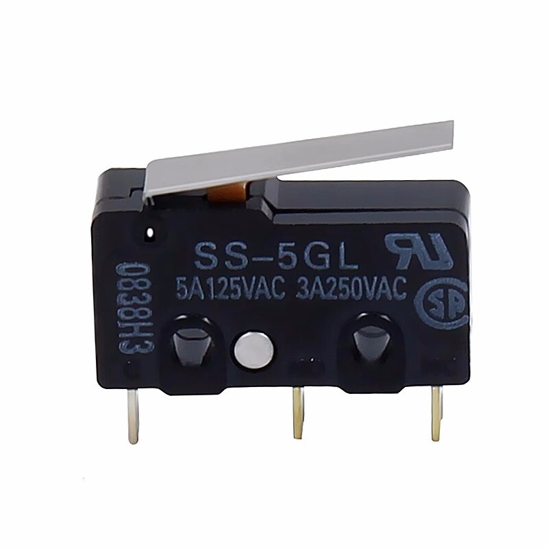 2pcs OMRON SS-5GL Straight Handle Microswitch 3-Pin 5A125VAC 3A250VAC