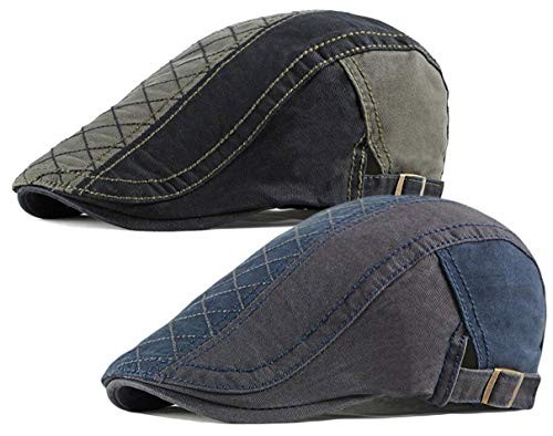 2 Packen's Cotton Flat Cap Ivy Gatsby Newsboy Hat M