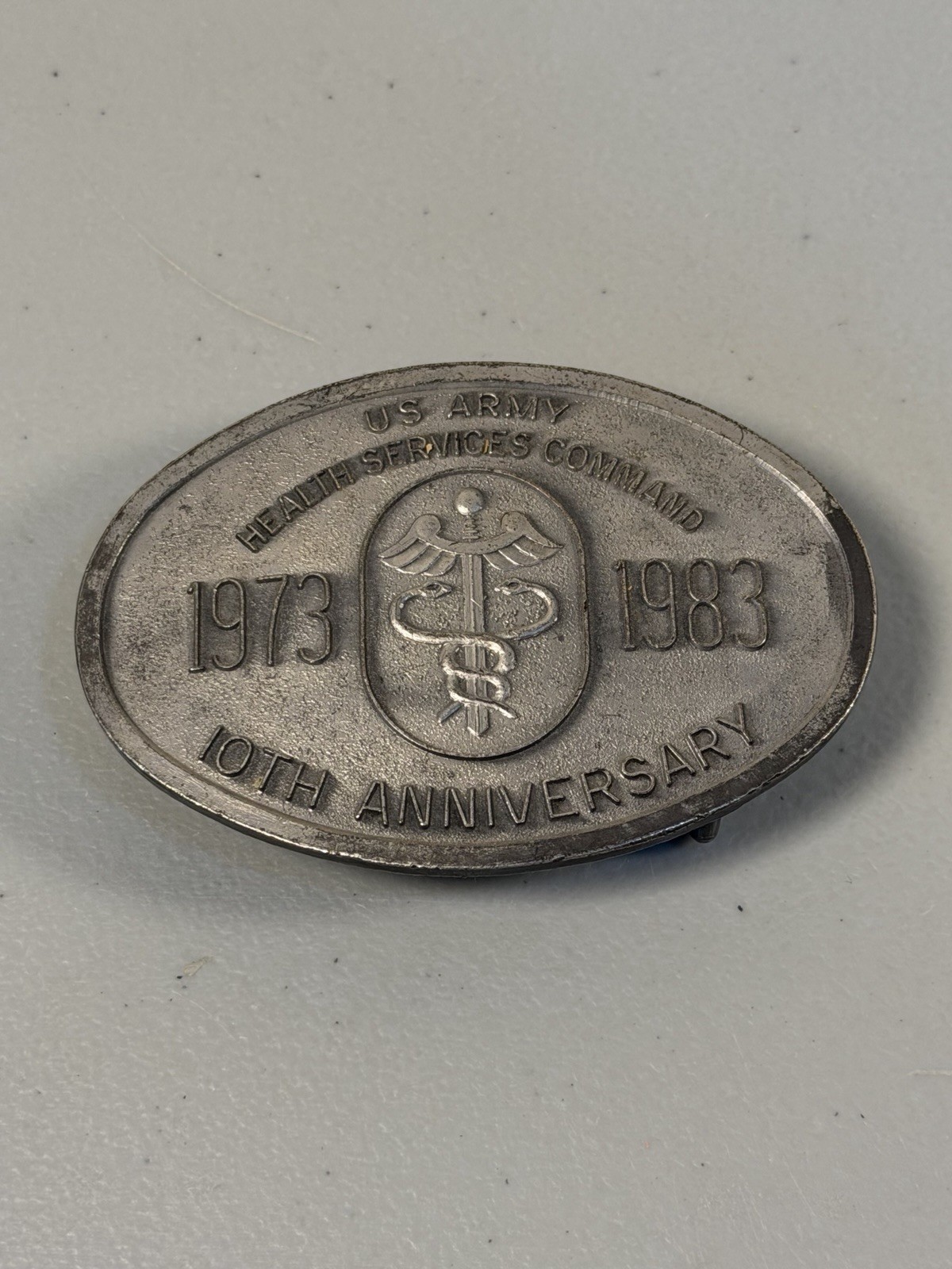 US Army Health Svc Command 10th Anniversary LTD Edition Belt Buckle #579