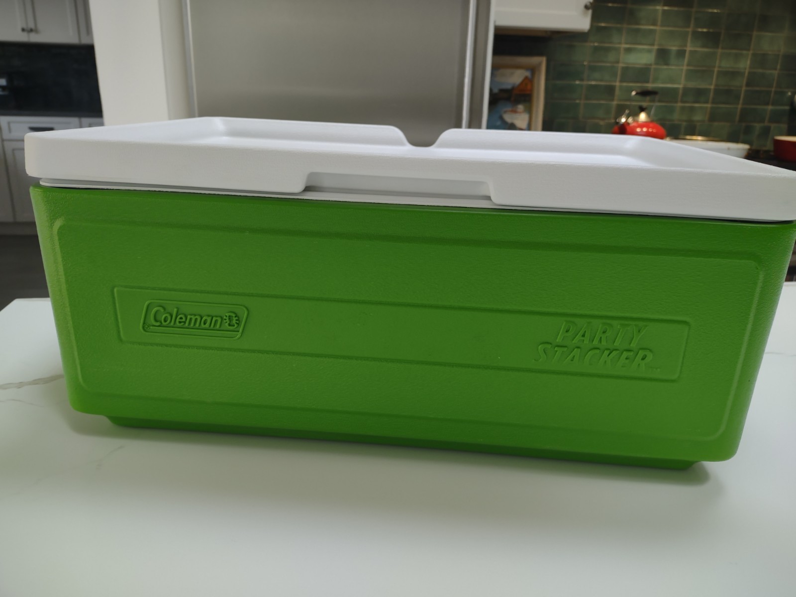 Coleman Party Stacker Cooler 6225 Green 24 Can USA Stacking Pristine!!