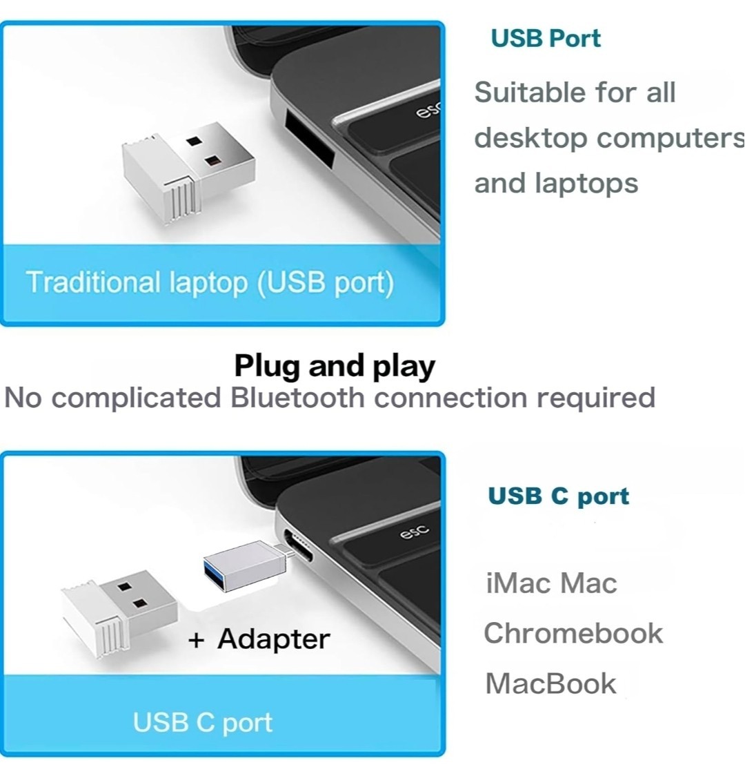 Bluetooth Wireless Mouse for MacBook,ipad,windows,Chromebook (Silver)