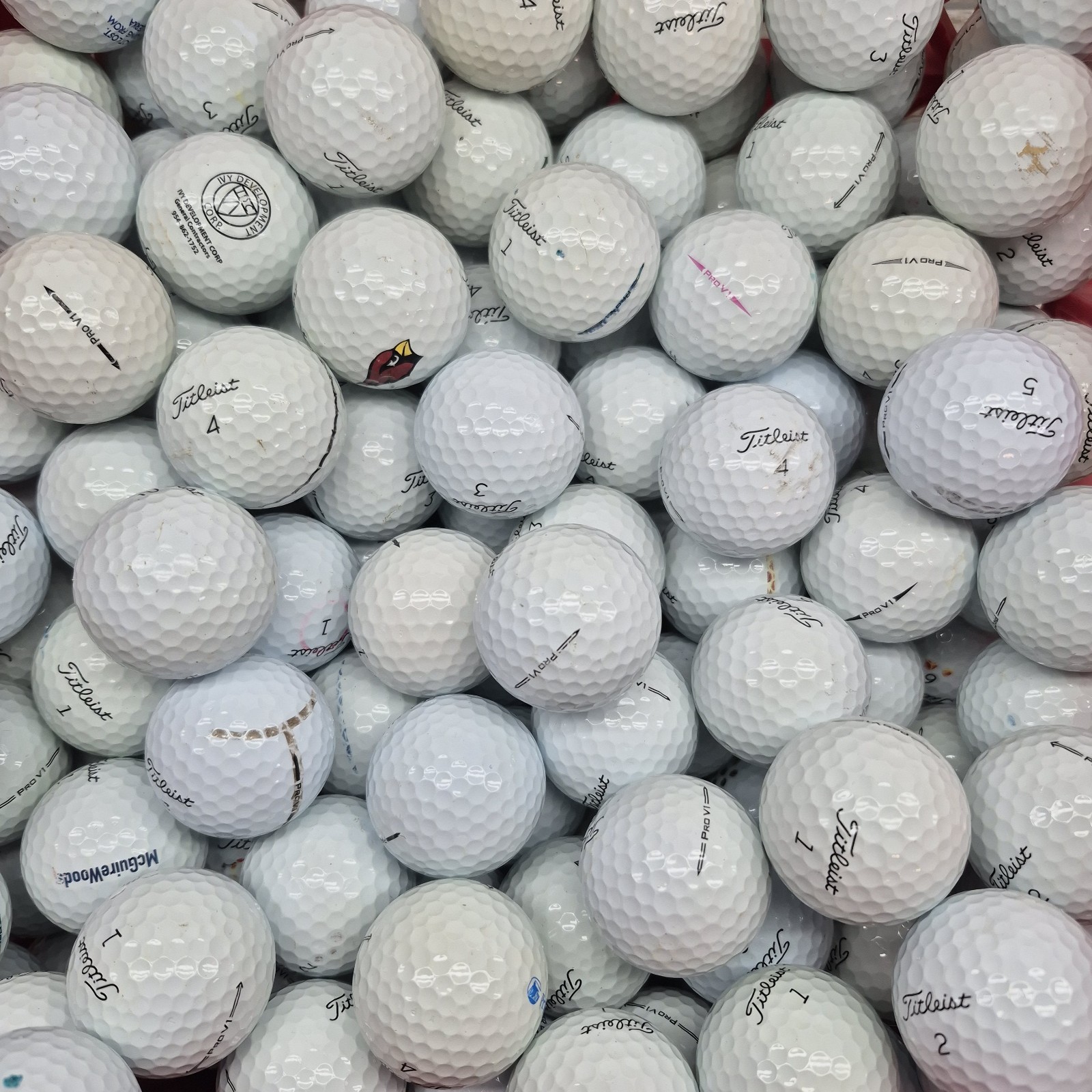100 Titleist Pro V1 Used Golf Balls - 3A Value AAA