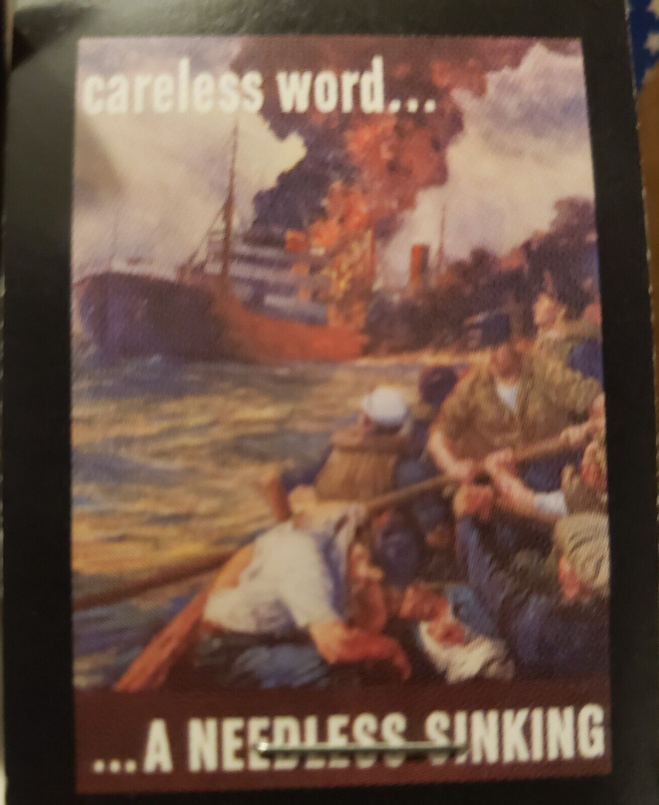 WWII "A Careless Word..." Poster Reprint United States Navy Sink Ships OPSEC