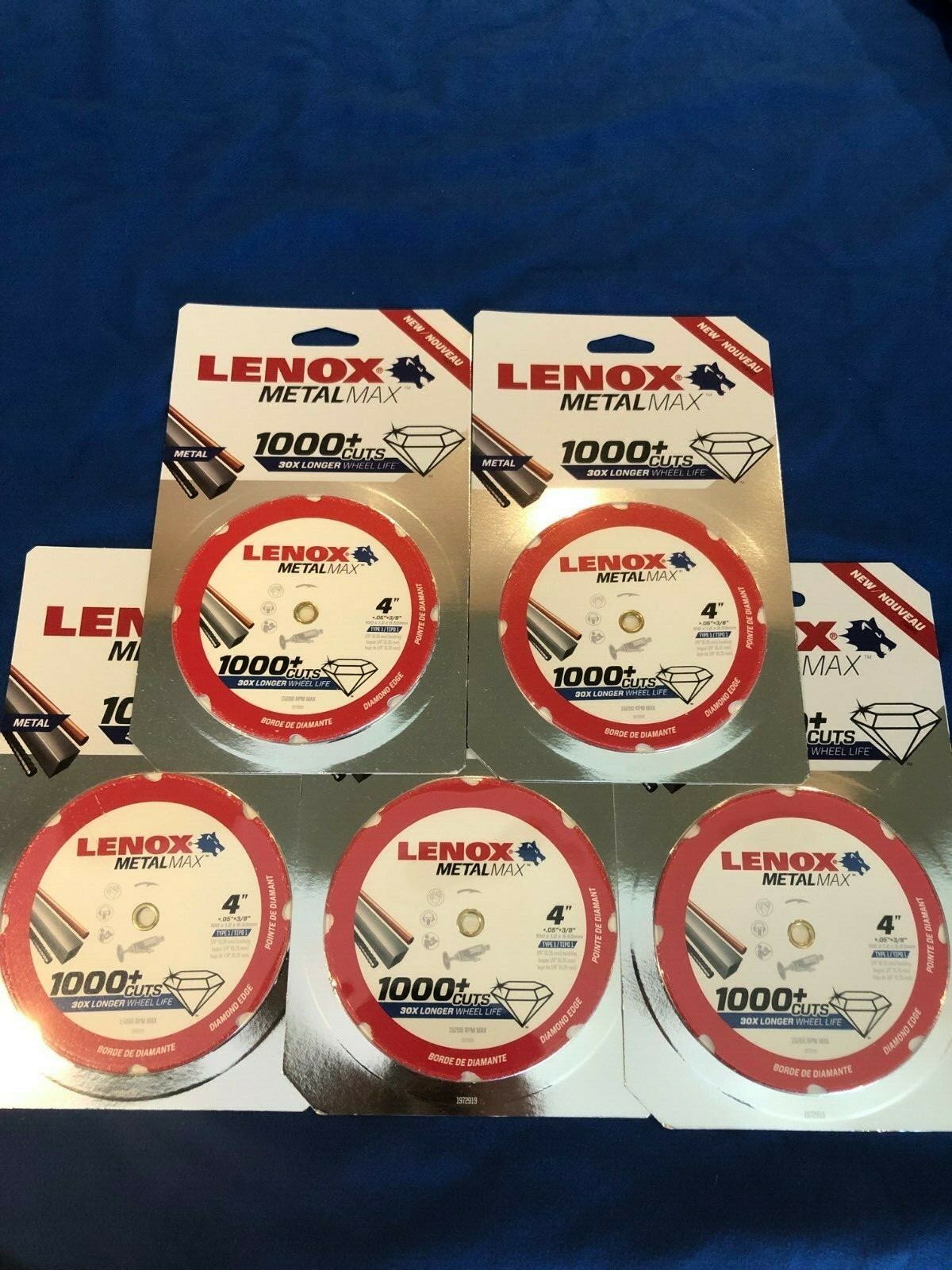 Lenox Tools 1972919 METALMAX Diamond Edge Cutoff Wheel, 4" x 3/8" - Pack of 5