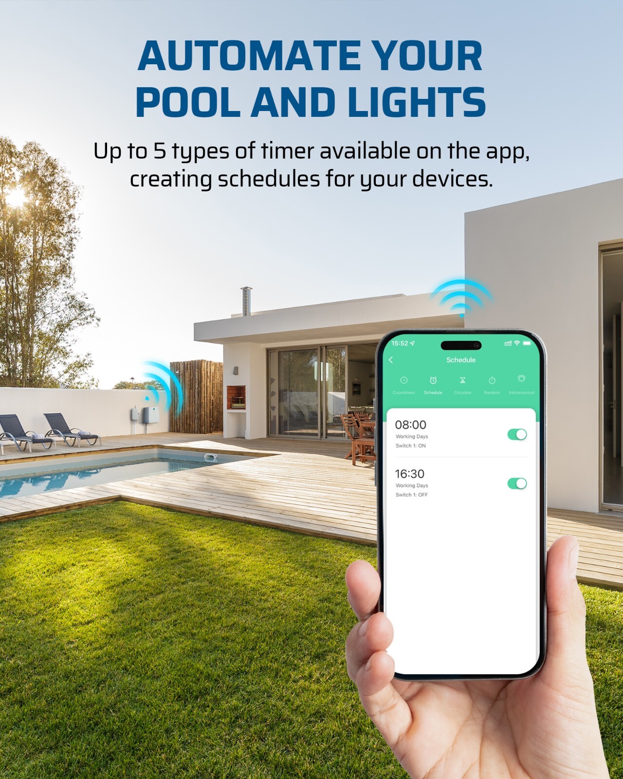 DEWENWILS Pool Pump Timer, Outdoor Smart WiFi Box On/Off Automatically