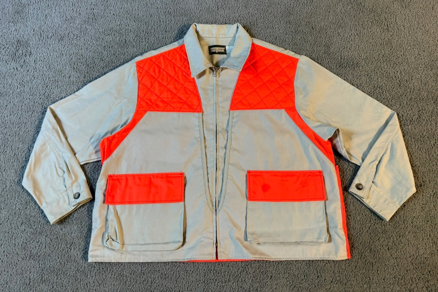 VTG Saf T Bak Men's Zip Front Canvas Hunting Jacket - Size XL