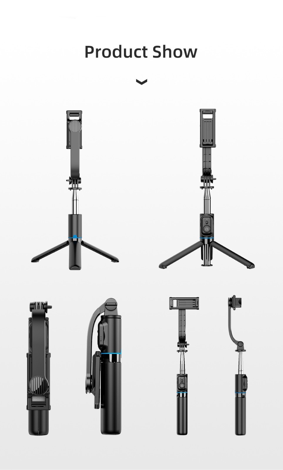 42" Cell Phone Selfie Stick Tripod Wireless Remote Extendable for iPhone/Android