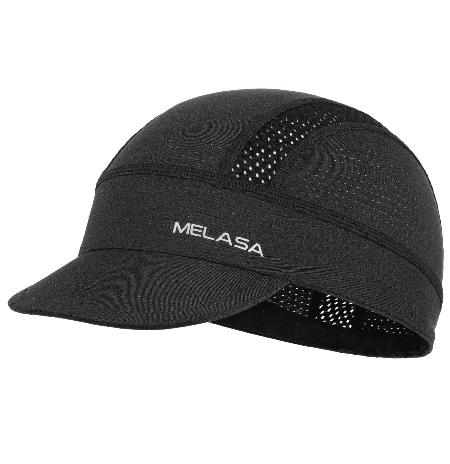 MELASA Cycling Cap, Cooling Skull Cap Helmet Liner with Sun One Size, Black