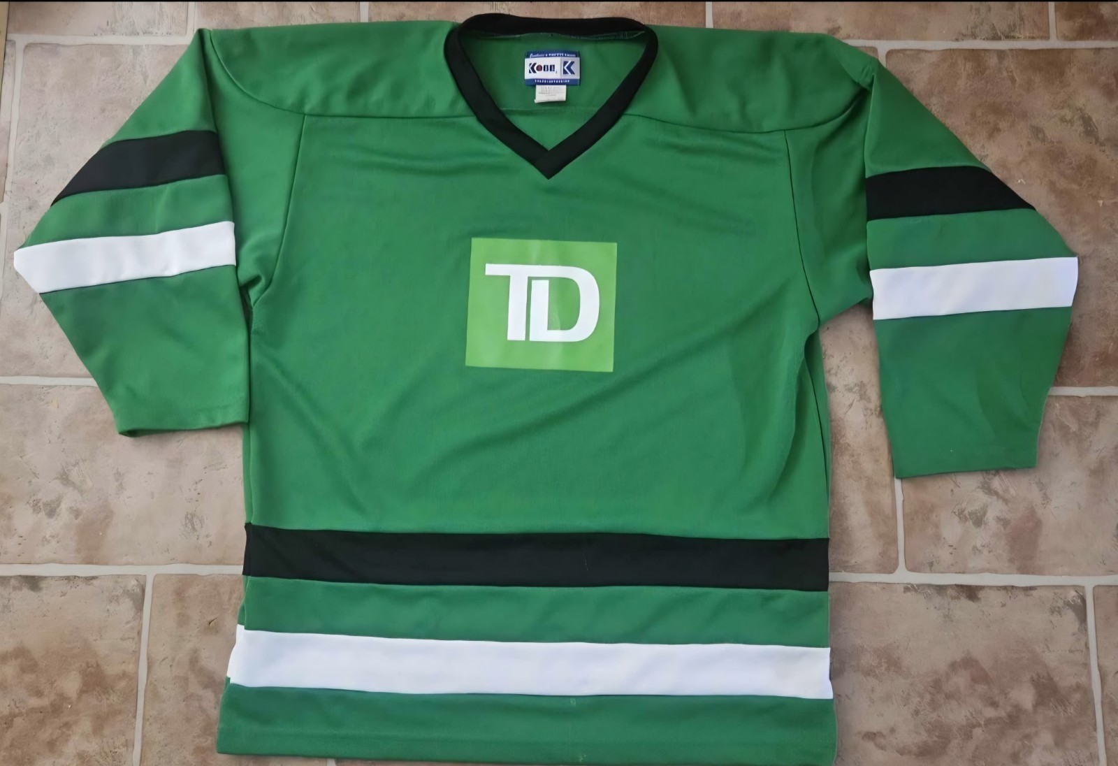 TD Bank Vancouver Canucks Sponsor Ice Hockey Jersey PROMO Sz SMALL