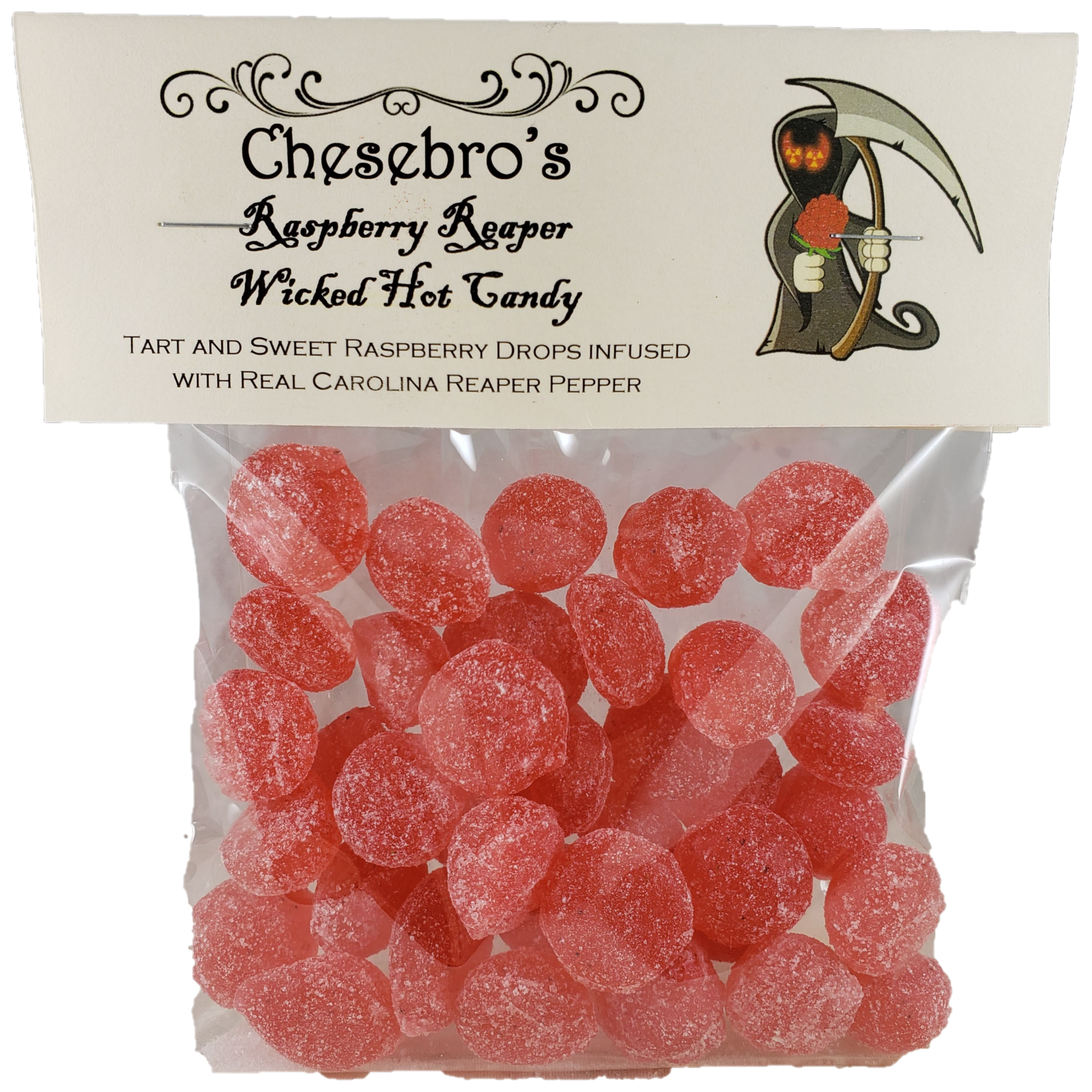 Raspberry Reaper Spicy Hard Candy Drops 4.5 Ounces