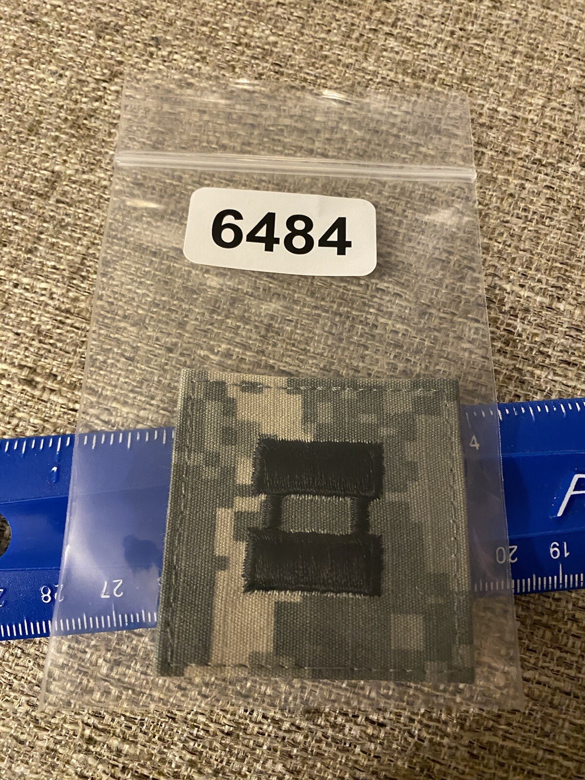 US Army Captain CPT O-3 Rank ACU Hook / Loop Pattern Military Patch INV6484