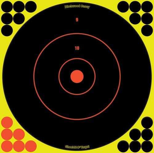 Birchwood Casey Targets SHOOT N C 12 INCH BULLS EYE 5 TARGETS 120 PASTER 34012