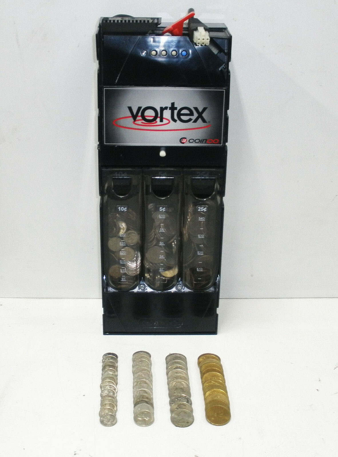 COINCO VORTEX VTX100  24V 34V MDB High Capacity 3 Hopper Coin Acceptor