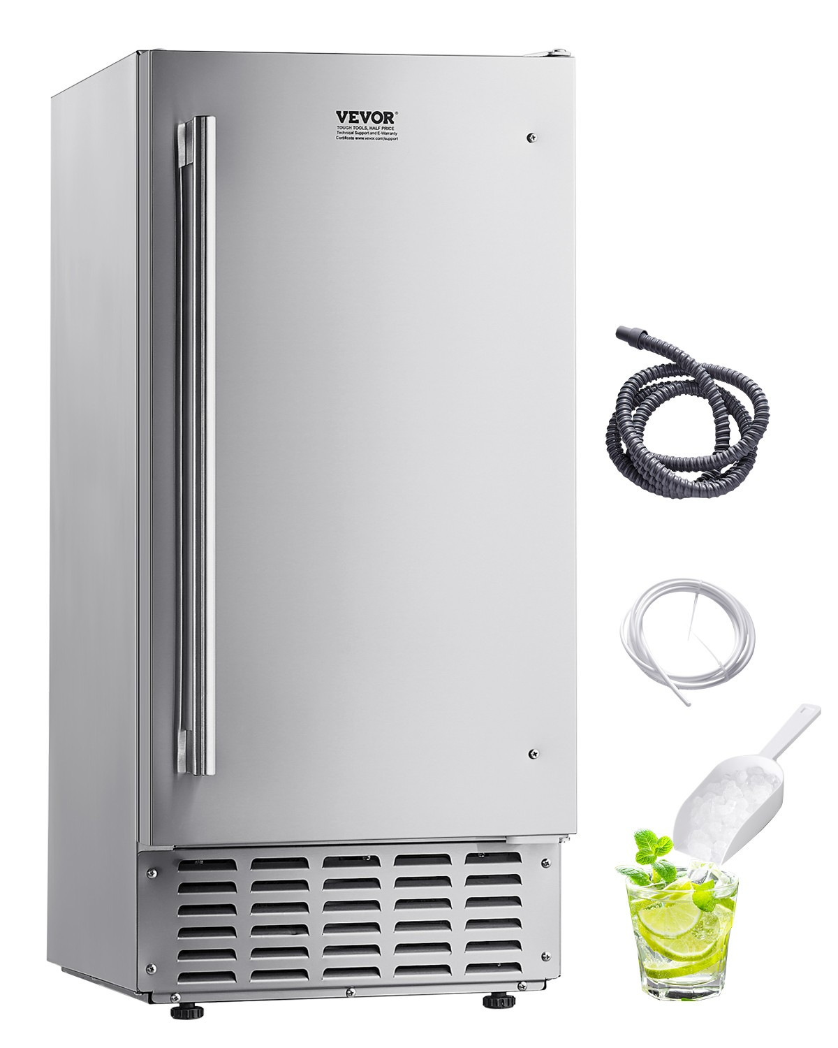 Undercounter Ice Maker 66 Lbs/Day Built-In Ice Maker Machine