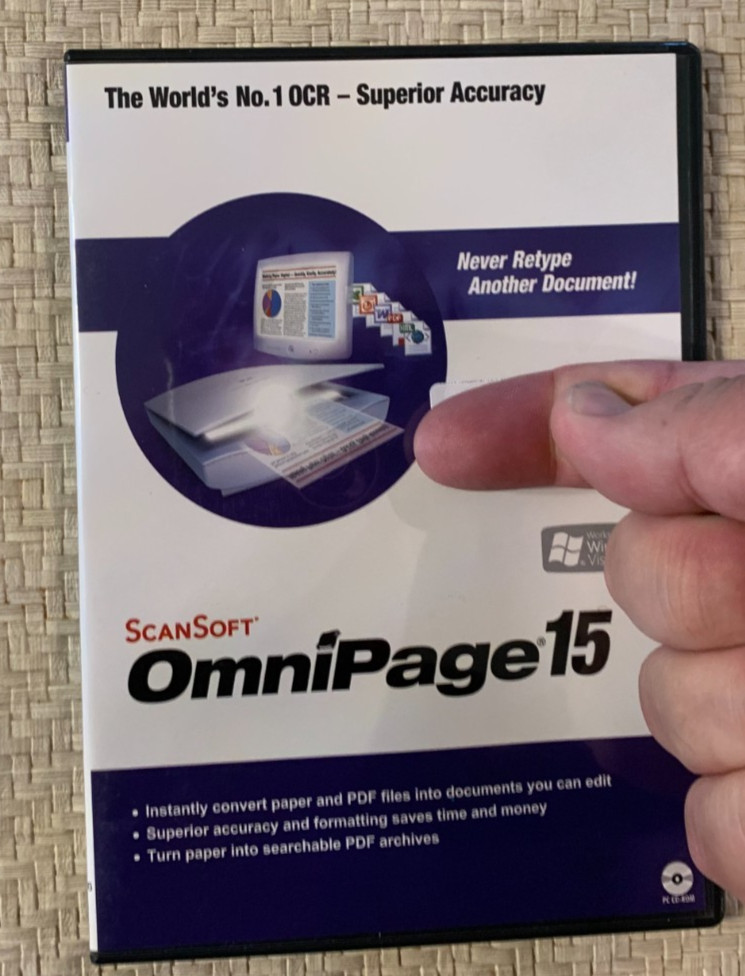 SOFTWARE - ScanSoft OmniPage 15 -NEW