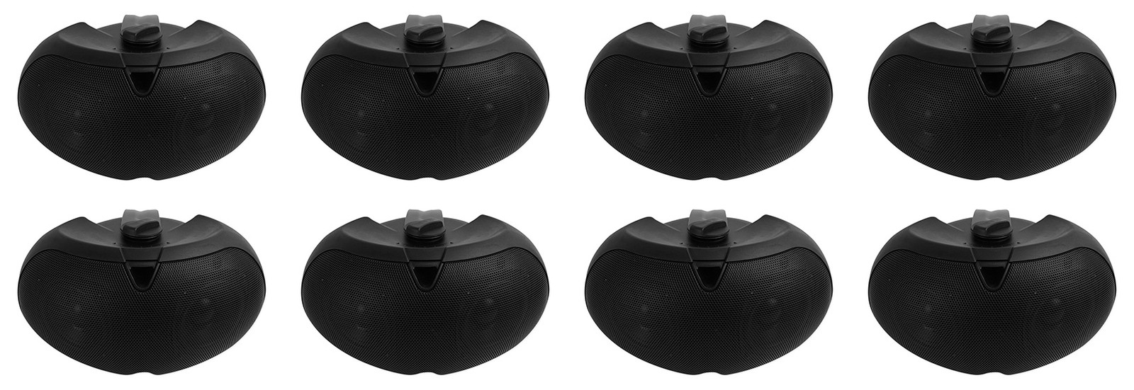 (8) Rockville D4-16 Black Dual 4" 16-ohm Swivel Outdoor Home Patio Speakers