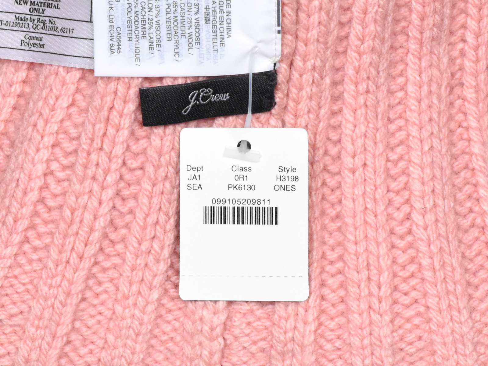 Qty 3: J.Crew Women's Rib-Knit Beanie, Faux-Fur Pom-Pom - Lilac, Peach, Navy NWT