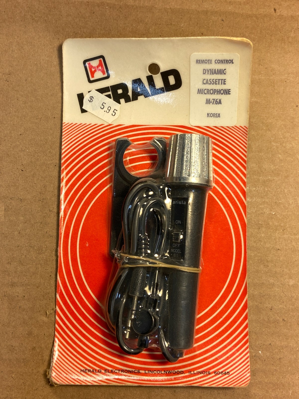 NOS NIB Vintage Arista 611 Microphone w/ Stand Great Condition Guaranteed