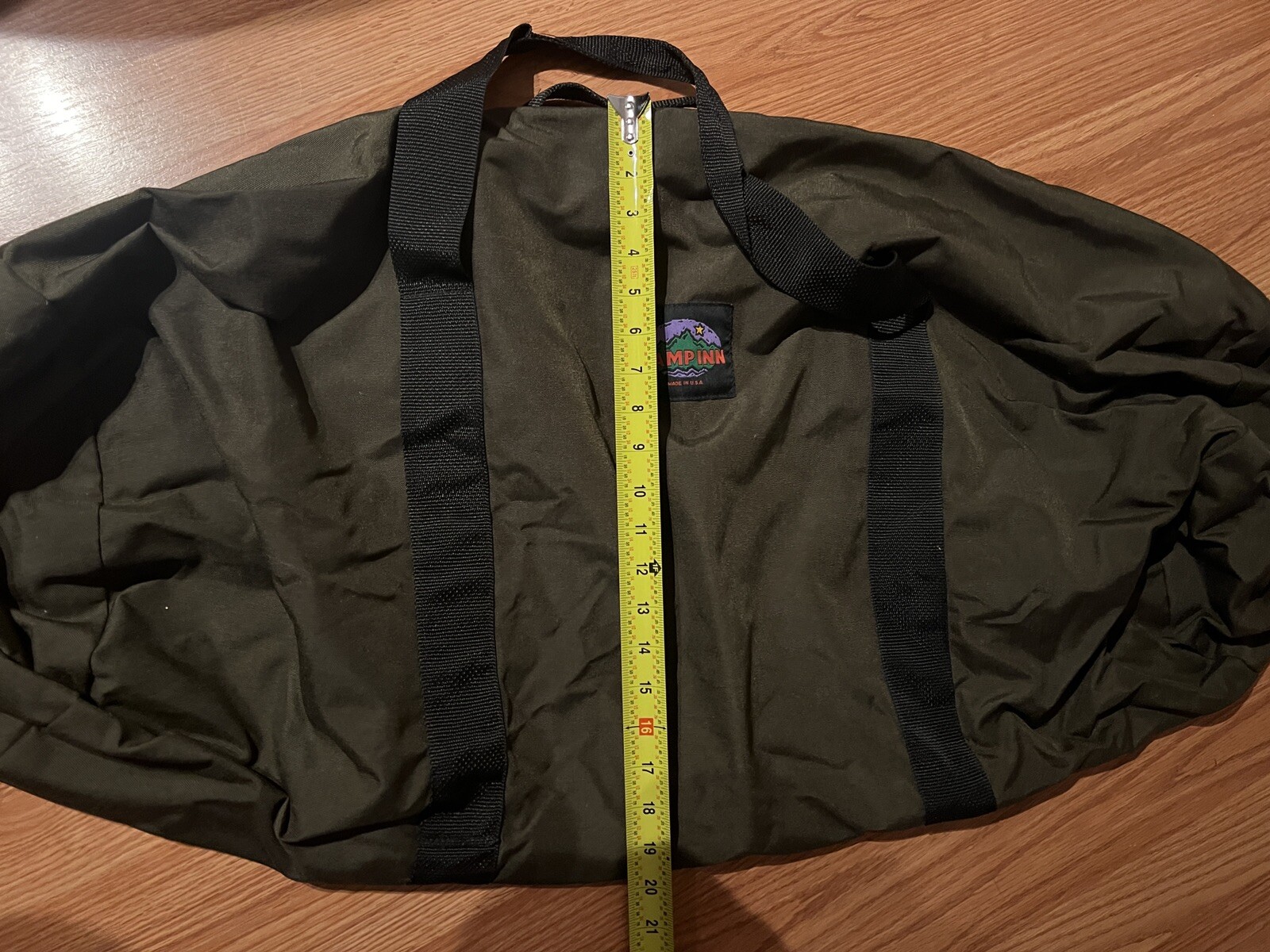 Vintage Camp Inn green bag Large (See Pics For Details)