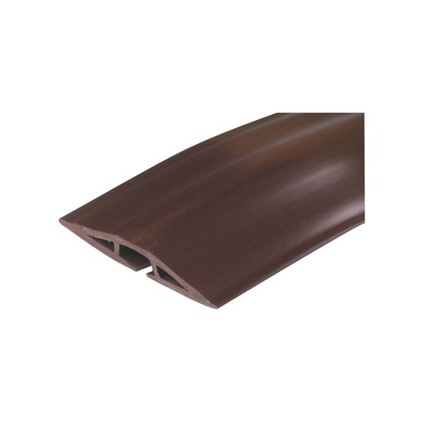 Wiremold CDB-5 Cord Protector, 5 ft L, 2-1/2 in W, Rubber, Brown