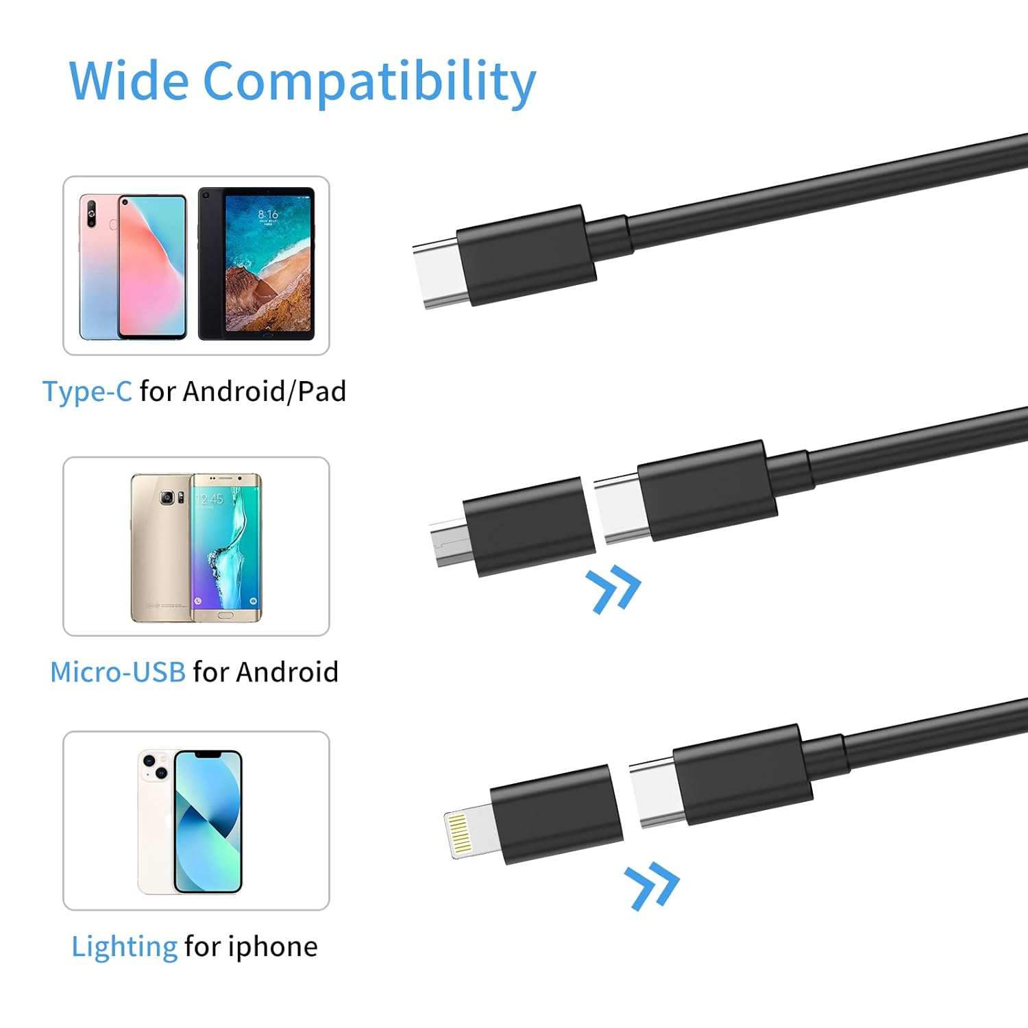 1080P HD Waterproof Endoscope Camera with 6 LED Light-Borescope with 9.8FT Cable