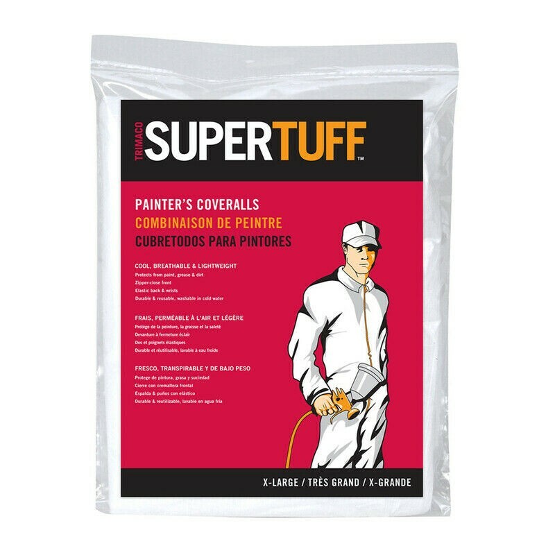 Trimaco  SuperTuff  X-Large  Coveralls  XL  1 pk White  Polypropylene