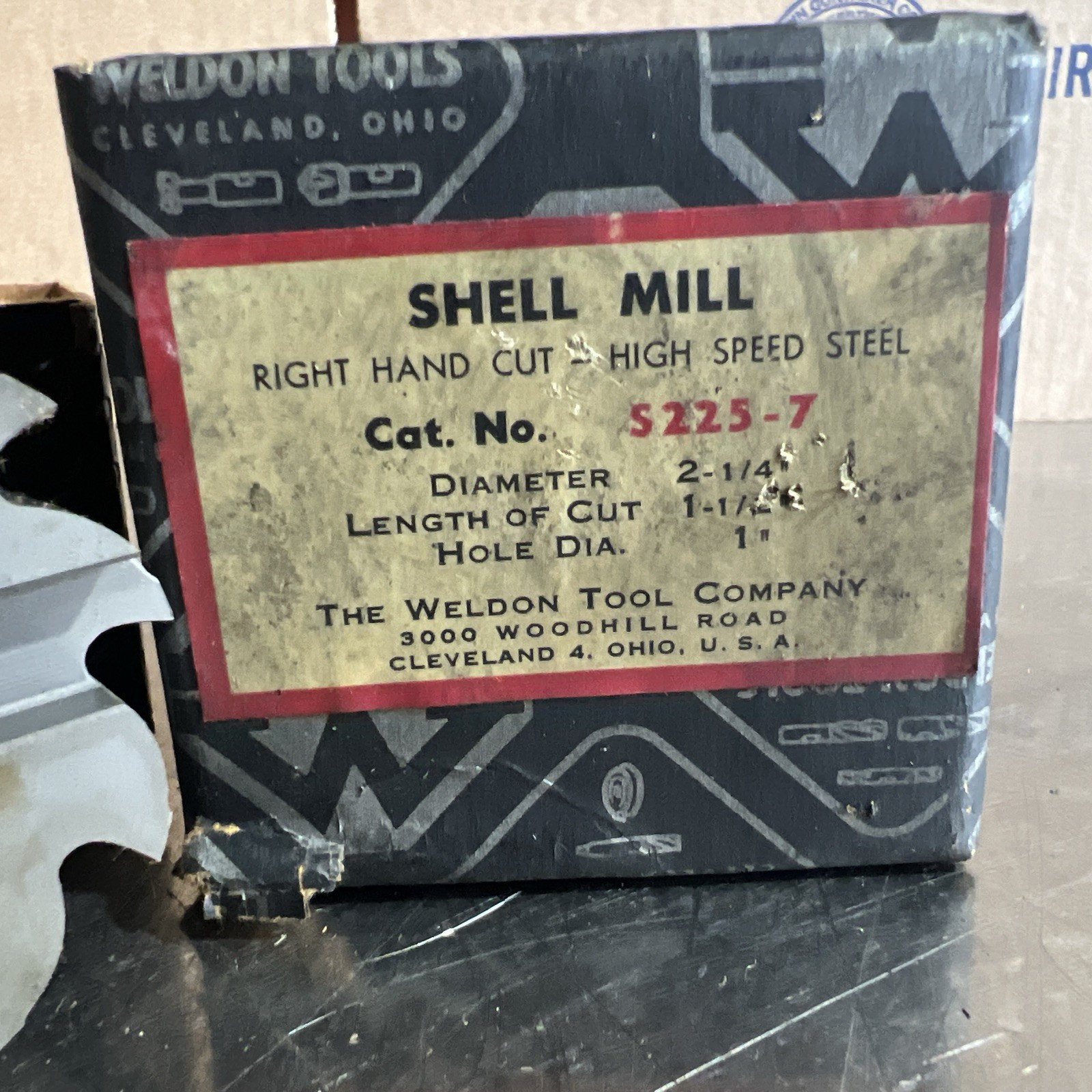 Weldon Shell Mill S225-7 Nos Surplus