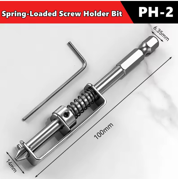 2pcs Screw Holder Drill Bit Phillips Anti-Drop Screwdriver Clamp Tool - NEW