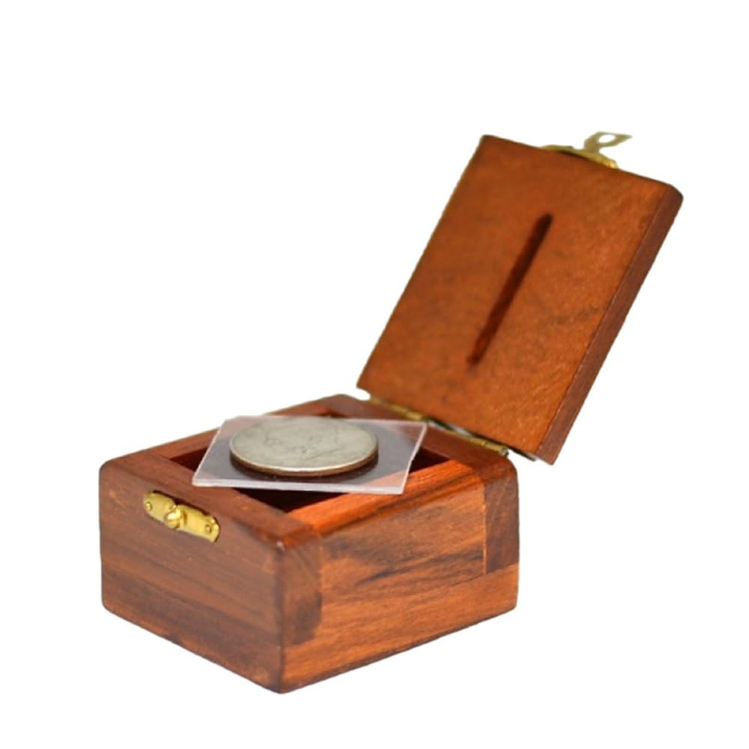 MilesMagic Magician's Ching Ling Coin Box Penetration Coin Through Solid Glas...