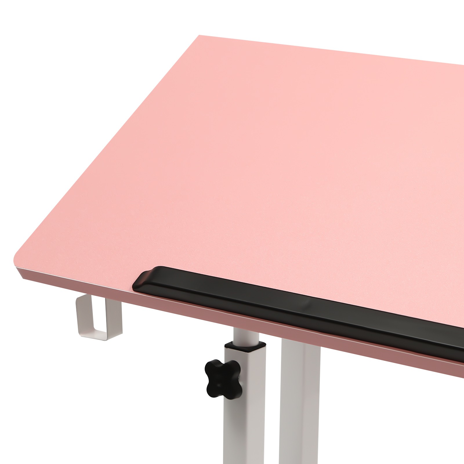 Mobile Adjustable Standing Desk with Dual Desktop for Home & Office