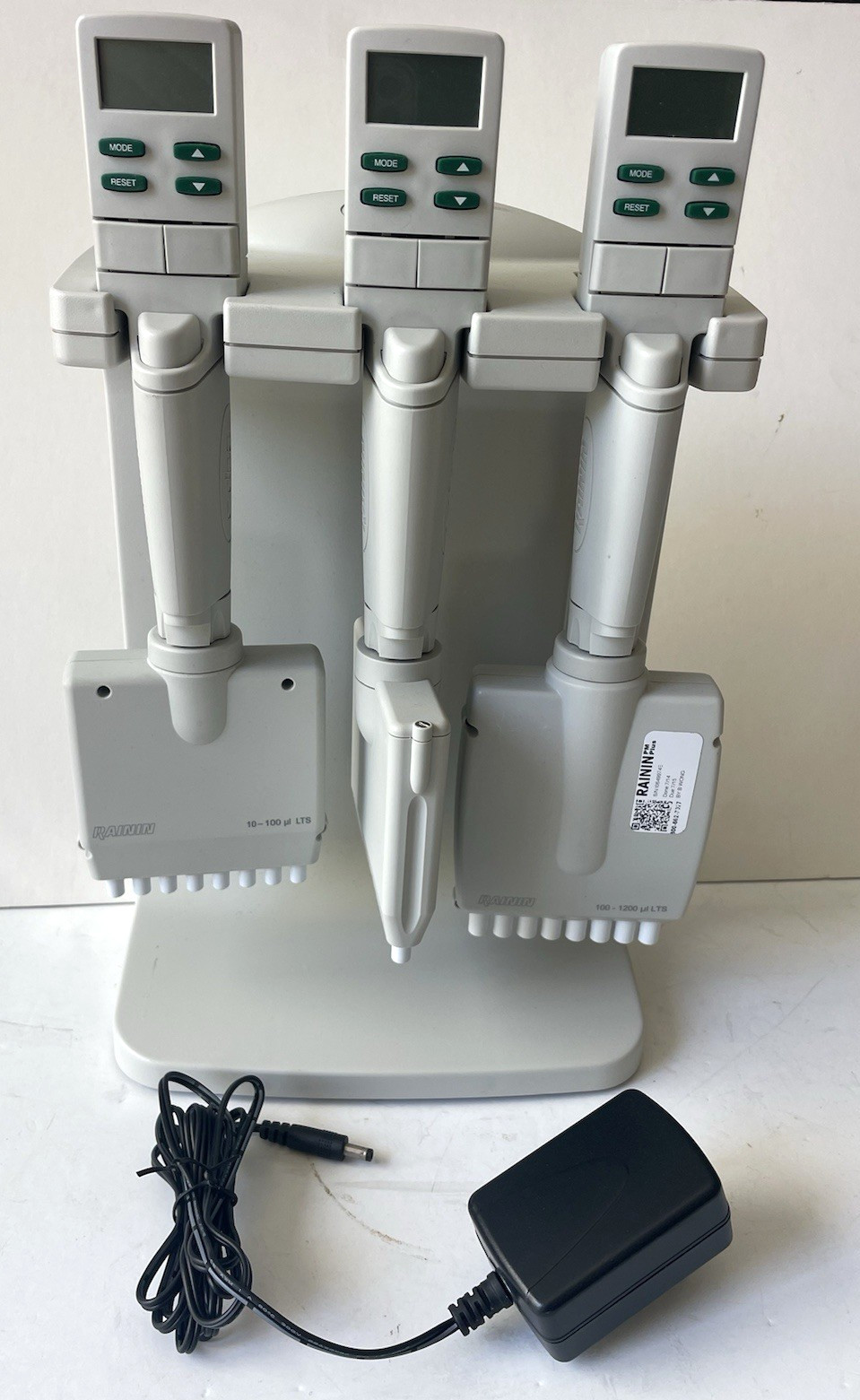 Lot of 3 Rainin EDP3-Plus W/ Charging LTS 12-Channel Digital Pipette Untested