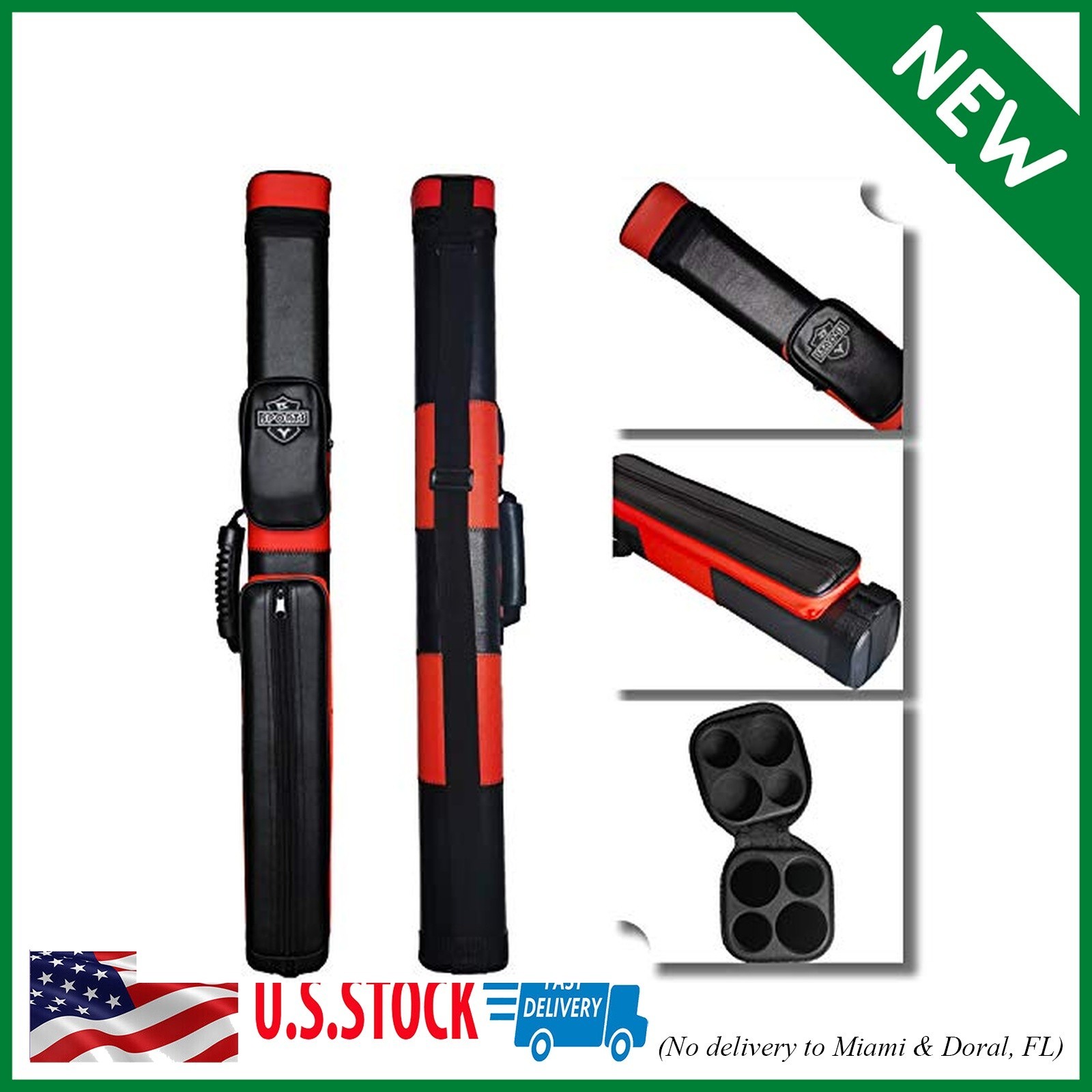 2x2 Hard cue case Square Pool Cue Billiard Stick Carrying Case