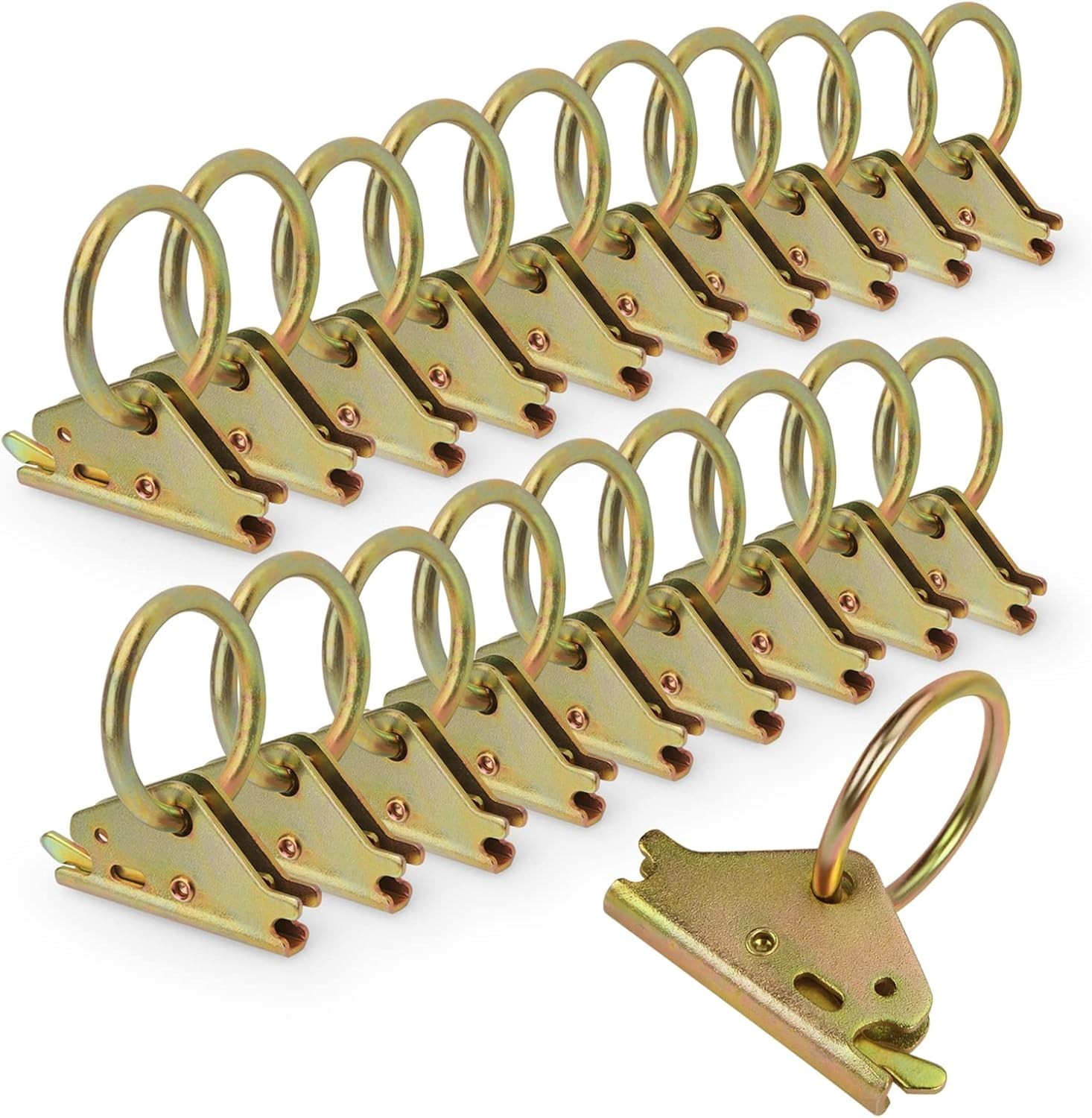Alloy Steel 20pcs E-Track O-Ring Tie-Downs - Perfect for Trailers and Trucks