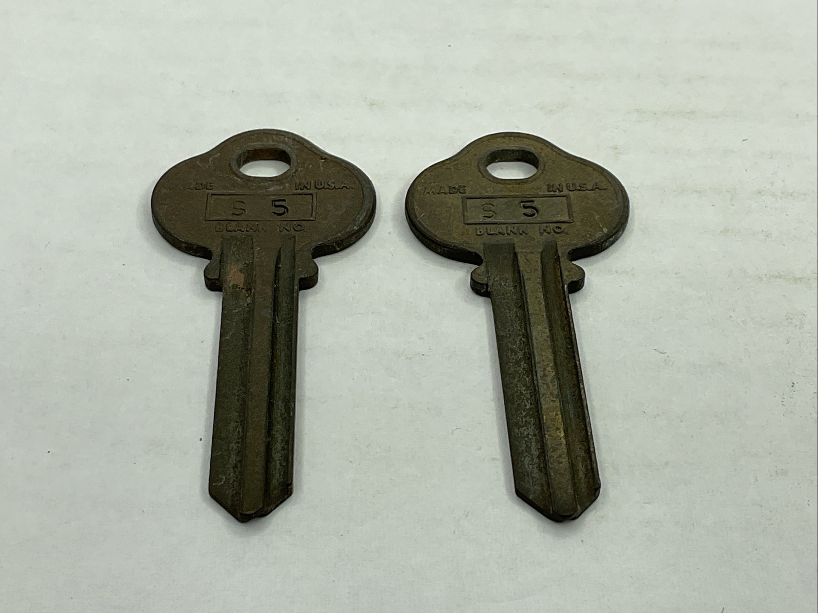 Curtis Industries NOS Key Blank Lot Of 2 Uncut S5 Bulldog Brass Tone Keys C-CK77