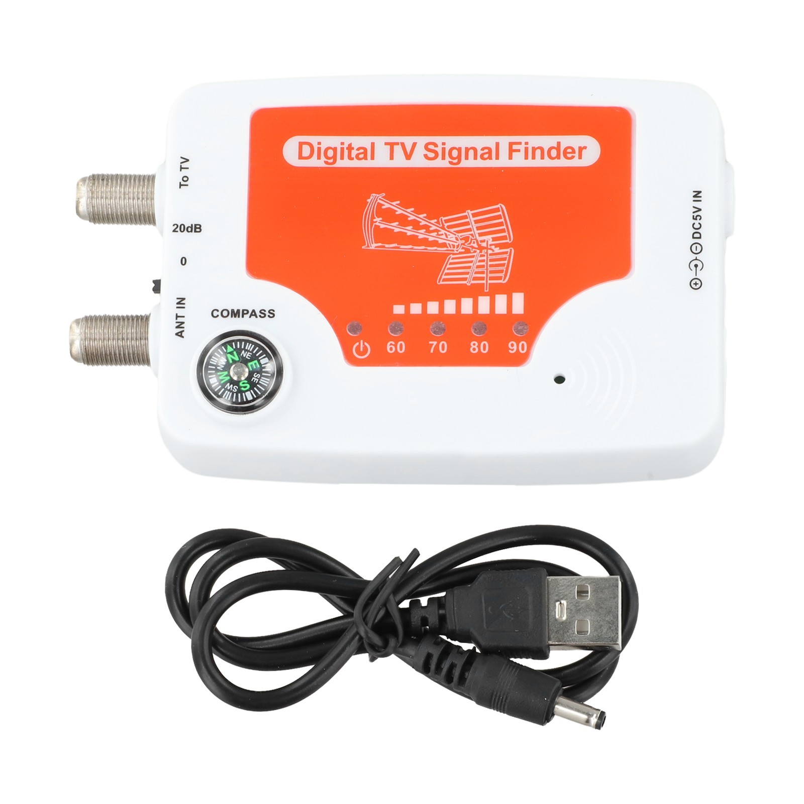 TF02DC5V Signal Strength Meter with LED Indicators for Reliable DVB T Detection