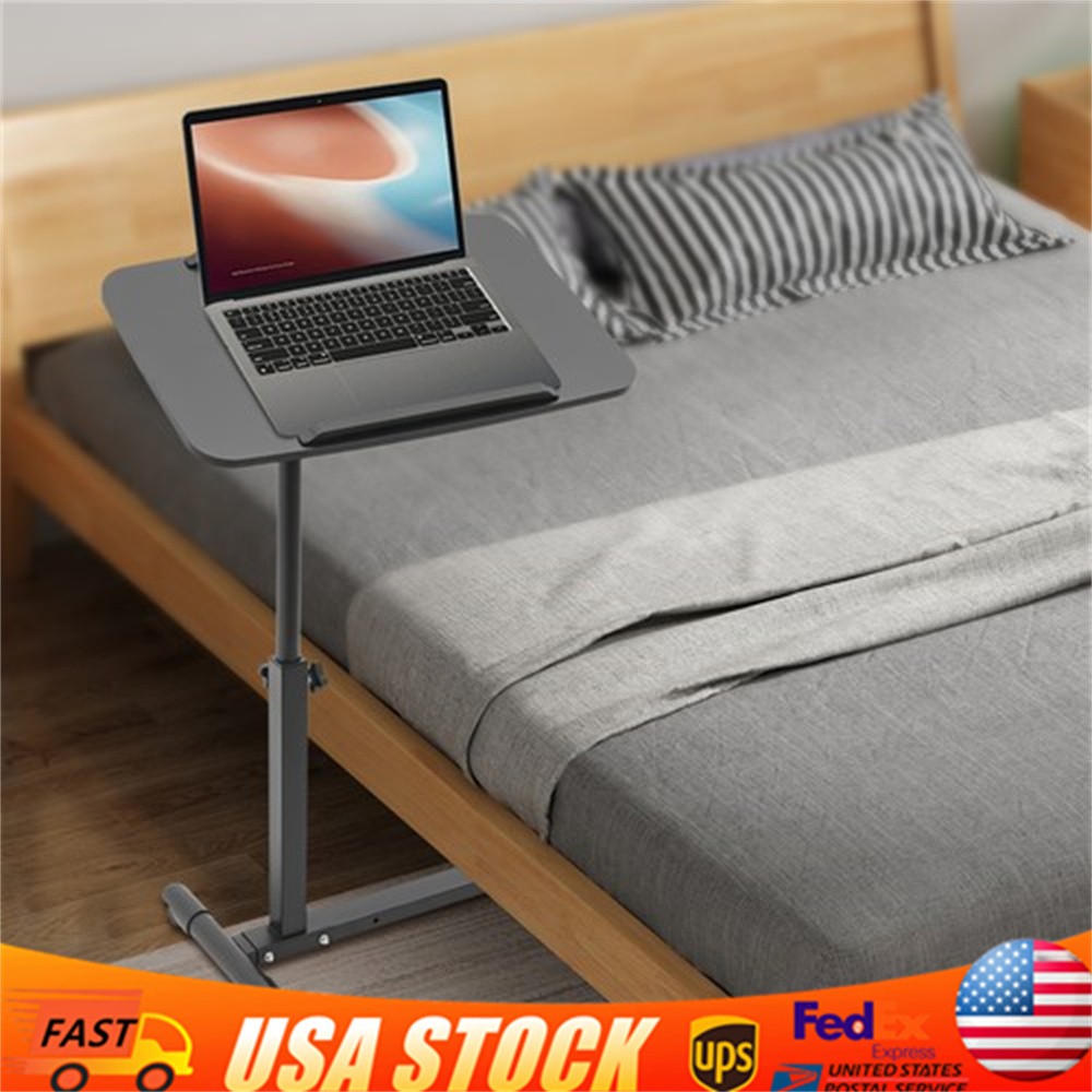 Bedside Table Adjustable Hospital & Home Use Bed Table Rolling Laptop Table