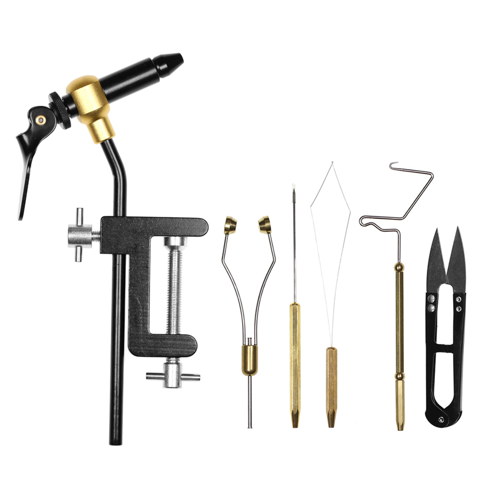 6pcs Fly Tying Tools Combo Kit Fly Tying Vise Bobbin Holder Threader  B2R1